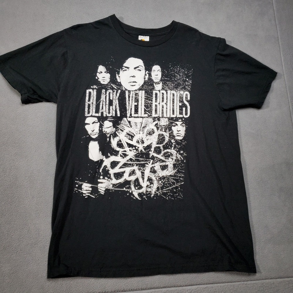 Black Veil Brides Shirt Mens XL Black Vintage Emo Metal Band Tee Y2K Punk